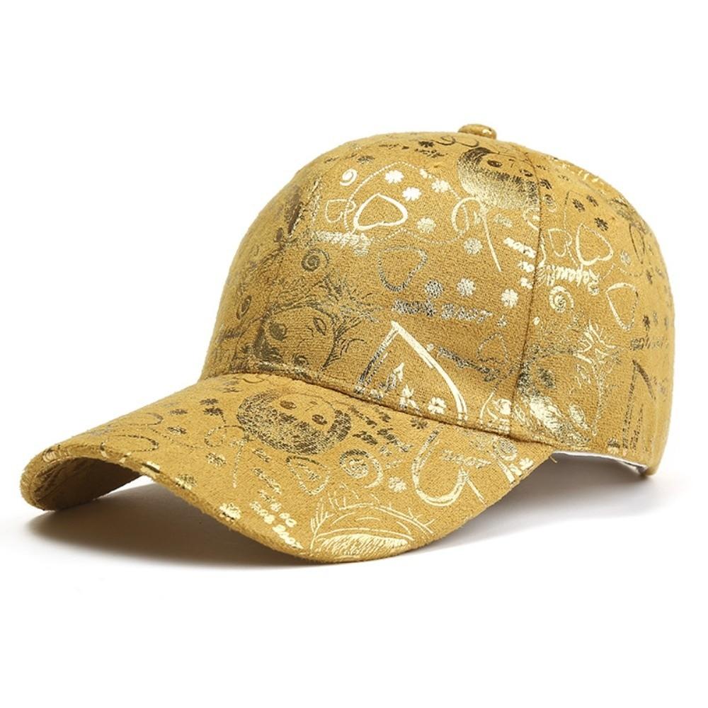 American Style Graffiti Baseball Cap Adjustable Sunshade Casquette Patterned Peaked Hat  Outdoor жёлтый