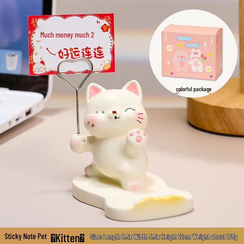 Adorable Kitten Phone Stand: Cute, Relaxing Office Gift for Girls