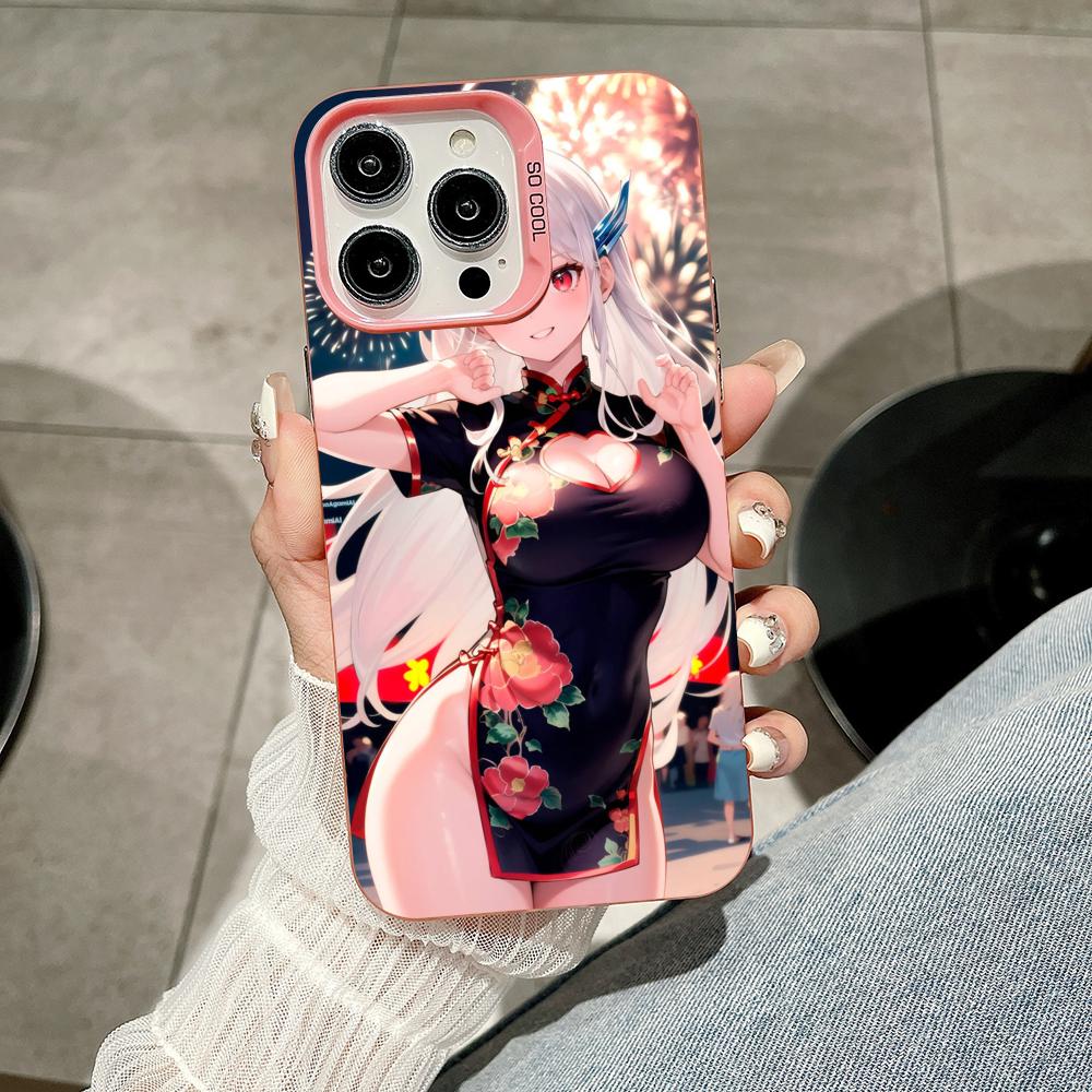 Mato seihei no slave Uzen Kyouka Handyhülle für iPhone 17 16 15 14 13 12 11 X XR XS 8 7 Air Pro Max Plus Durchsichtige Rosa Hülle