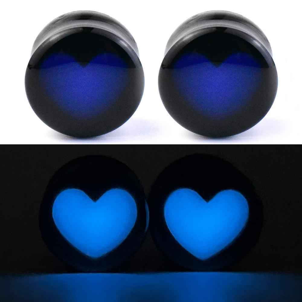 

Светящиеся в темноте акриловые ушные манометры 6-42 мм, туннели и заглушки, светящиеся расширители для ушей, растягивающиеся серьги для пирсинга ушей 6mm синий