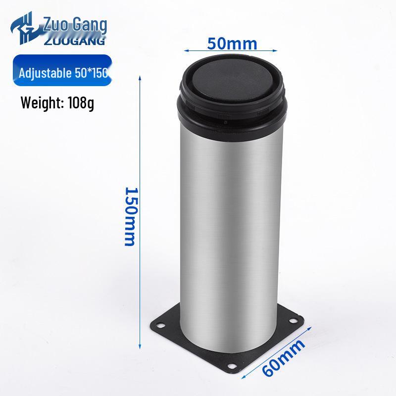Thickened Stainless Steel Adjustable Cabinet Legs - Furniture, Sofa, Coffee Table Support Legs, Round Tube Design.