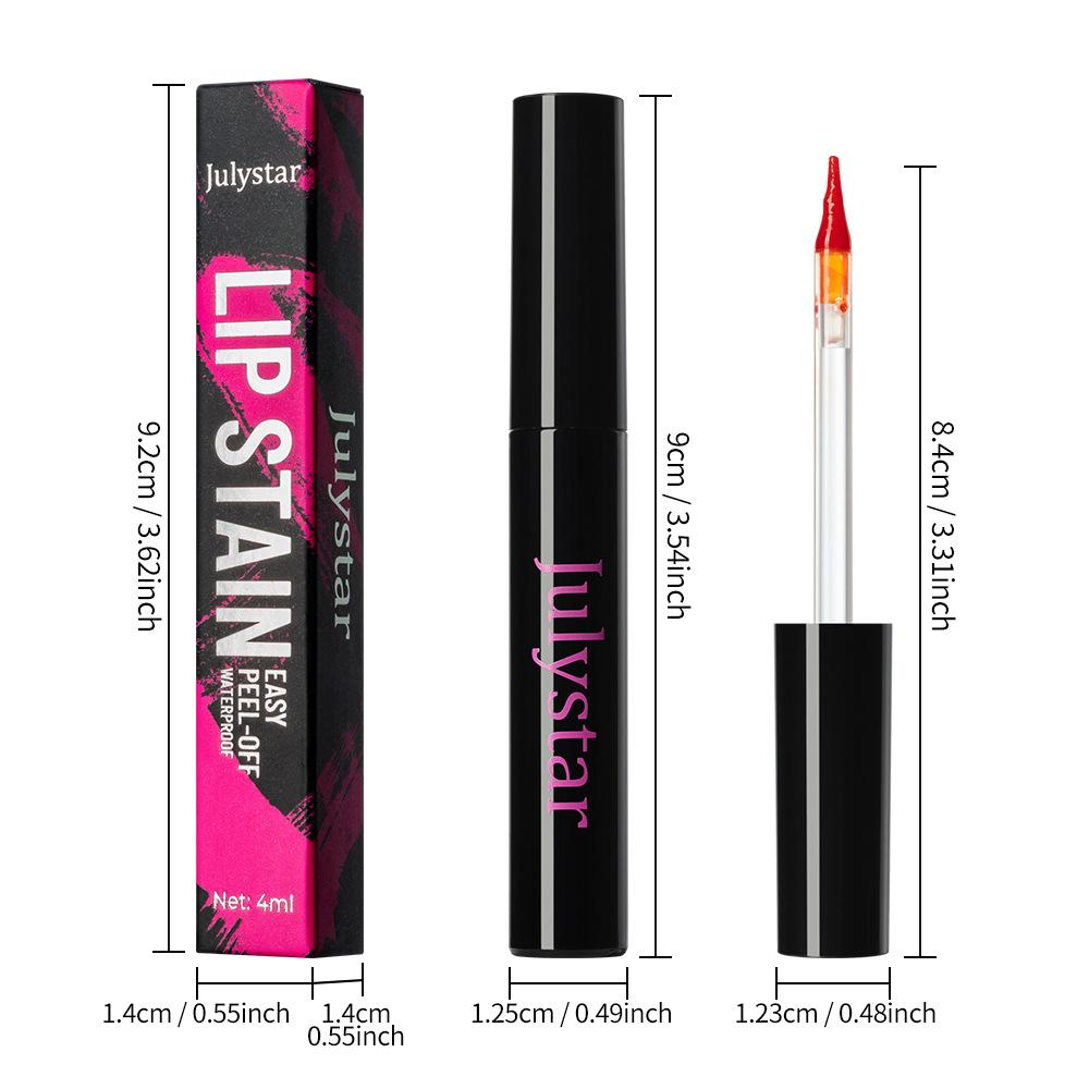 Julystar Peel-Off Lip Stain Matte Liquid Lipstick Waterproof Long-Lasting Transfer-Proof Tear Off Lip Tint Magic Tattoo Lip Gloss Cosmetics