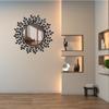 Rust Proof & Weather Proof Wall Mirror - Ideal Mirror for Living Room,  Foyer | Entryway, Wash Basin Area Shiny Black, 72 Cms | 28 Inches 1 Piece