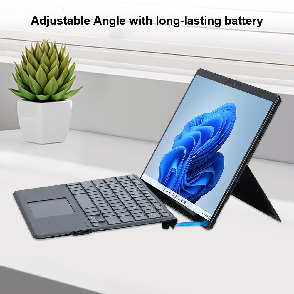 Wireless Keyboard Bluetooth-Compatible Magnetic Type C Charging Ultra-Slim Keyboard for Microsoft Surface Pro 8/9/X/10/11