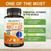 Bcuelov Vitamin K2 MK7+D3 Capsules100mcg K2+25mcg D3 2-in-1 Calcium Absorption Formula Helps with Bone Health