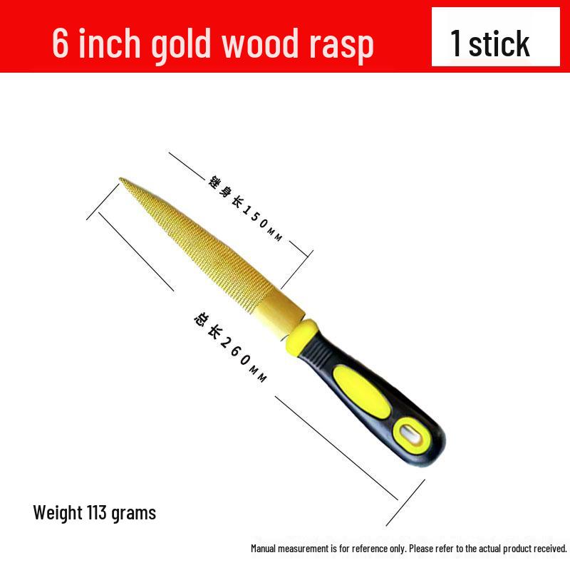 Golden Rosewood Fine-Tooth Half-Round Hardwood Carving Rasp Carbon Tool