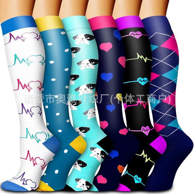 Cross-border Over-the-Knee Compression Yoga & Sport Socks Set