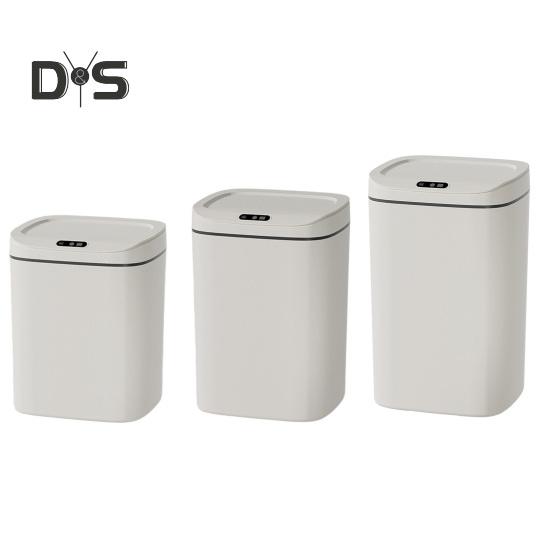 12/14/16L Smart Trash Can with Lid Automatic Sensor Battery Operated Living Room Kitchen Bathroom Household Waste Rubbish Garbage Storage Bin