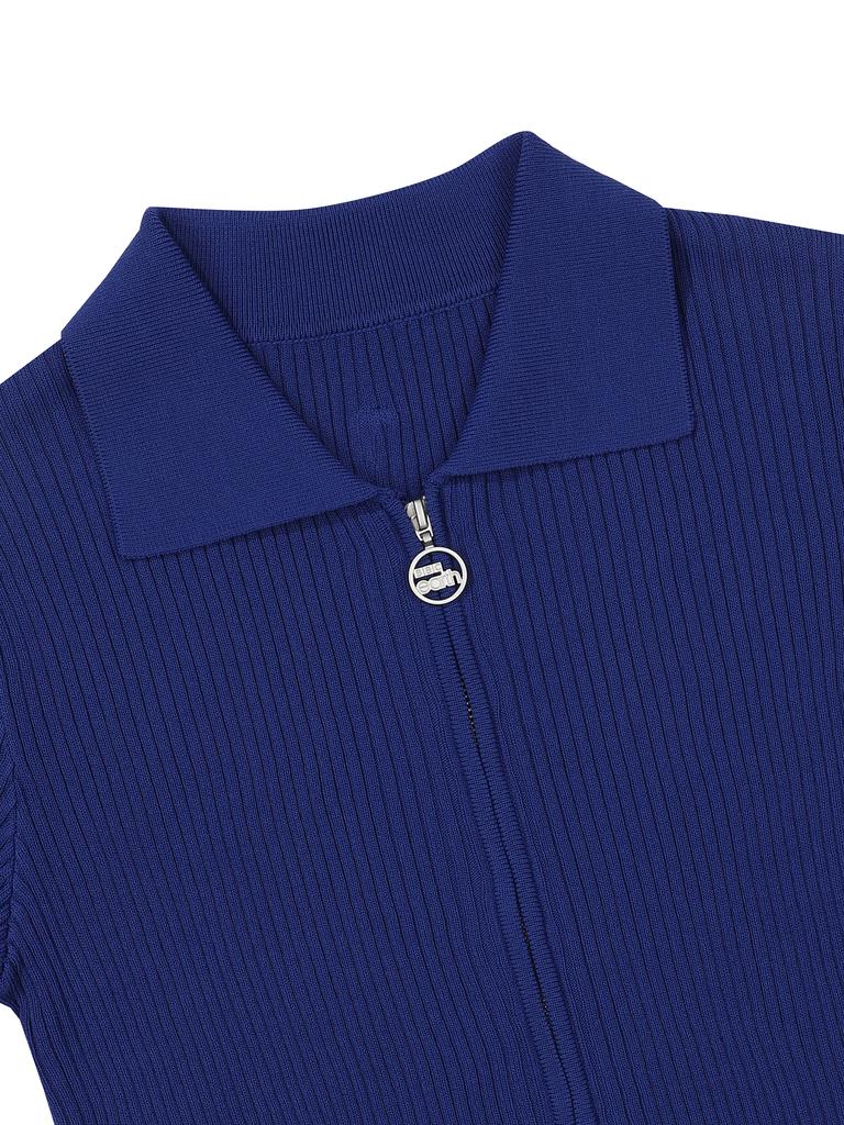 BBC EARTH W Two-Way Knit Zip-Up_Dark Blue