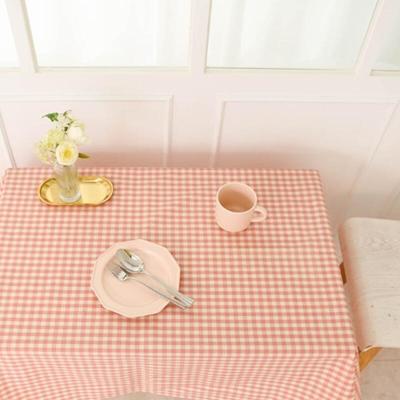 Melancheck Peach Pink Waterproof Tablecloth