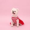 Pet Red & White Stripe Love Dress, Dog & Cat Valentine's Day Tutu Skirt with "Love" Heart Print for Small Medium Dog & Cats