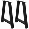 VidaXL Dining Table Legs A-Shape 2 Pieces Black 80 X (72-73) Cm Steel 4012856