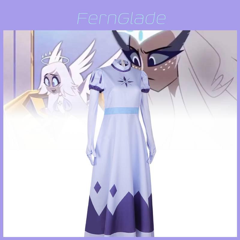 Fantasia Cosplay de Anjo Emily do Hazbin Hotel Confortável Tecido de Poliéster Para Halloween