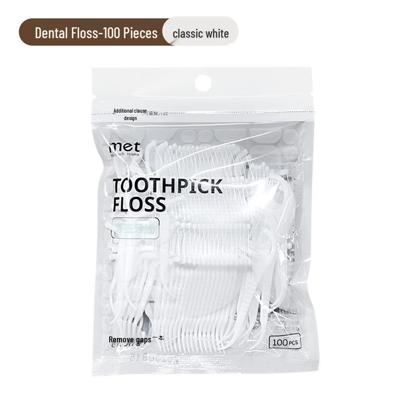 10-Piece Portable Automatic Floss Picks Box - Travel Disposable Toothpick Set