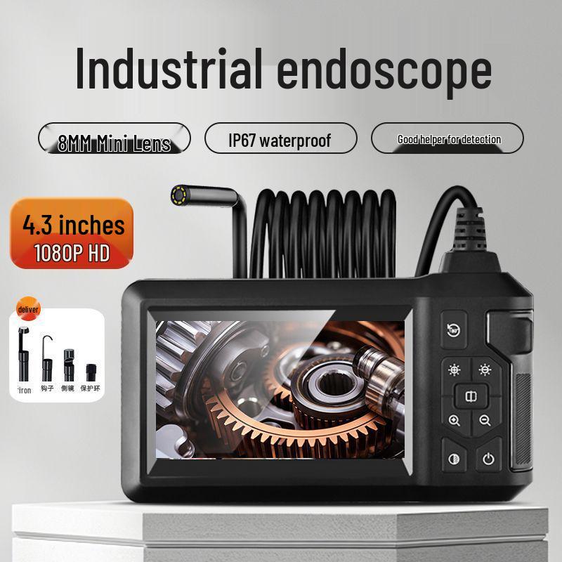 

Ultra HD Dual Lens Automotive and Sewer Borescope Camera with Screen and Video Recording