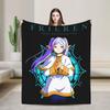 Frieren Beyond Journey's End Blankets Flannel Print Full Character Multi-function Lightweight Throw Blankets Bedspreads Quilt