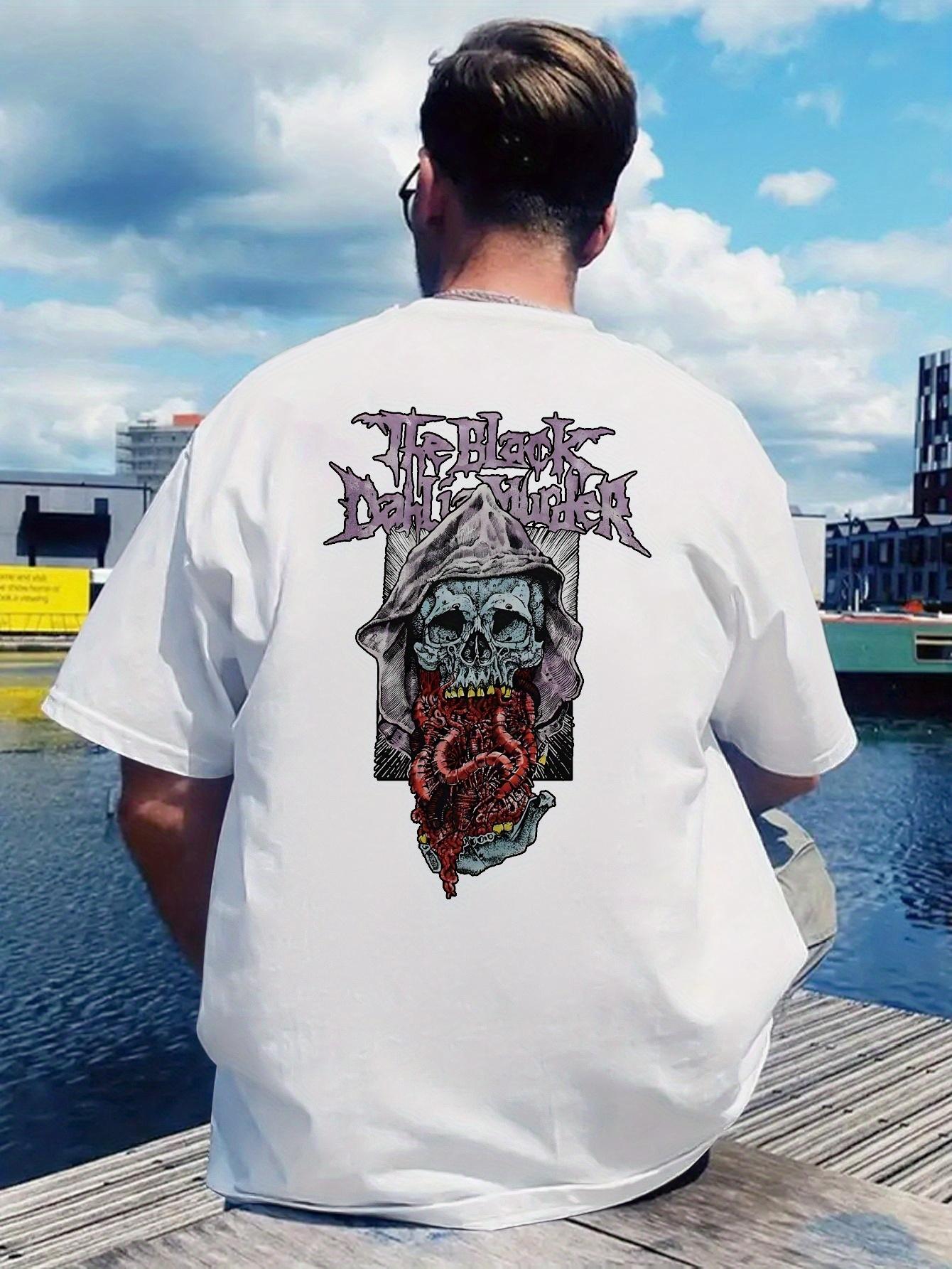 Retro Rock Band Print T-shirt XL