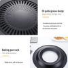Round Non-stick Korean BBQ Grill Pan for Cassette Stove