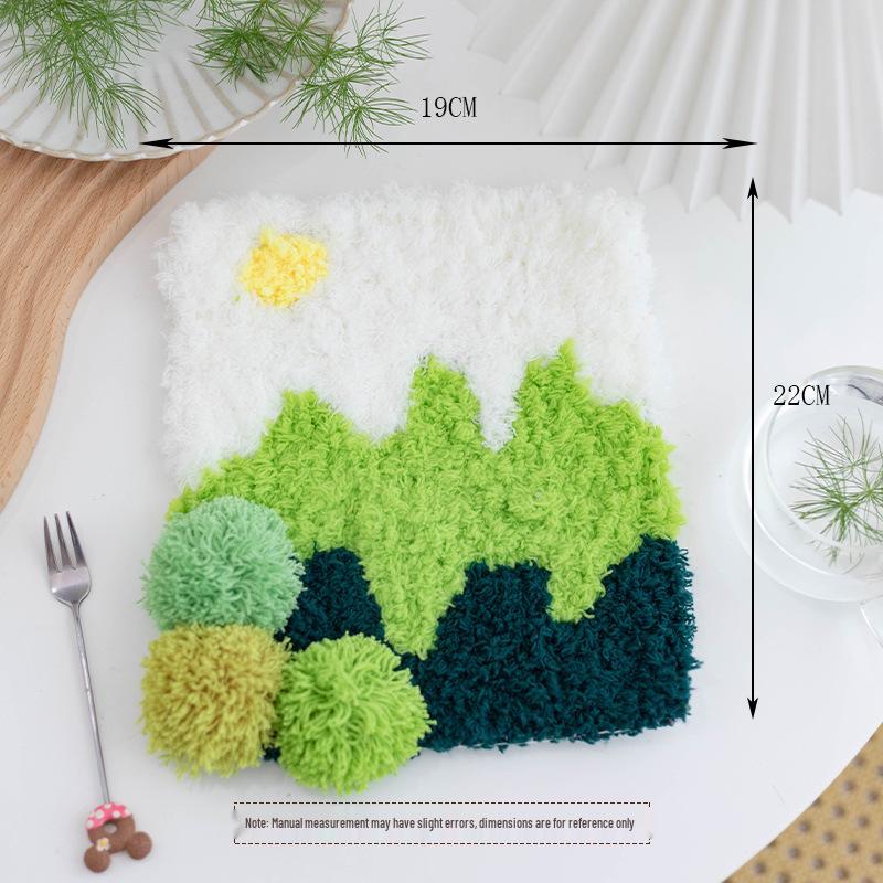 Moss Coaster Rug Kit: Beginner-Friendly Mori Style Doormat Gift Set