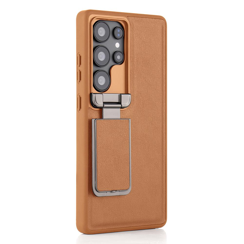 GKK Hülle für Samsung Galaxy S26 Ultra mit Objektivabdeckung, Ständer, TPU+PU Handy-Rückseite