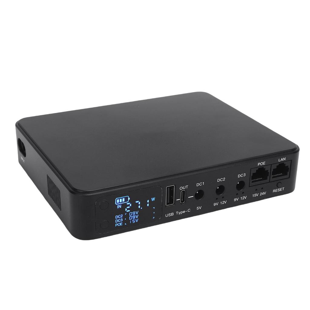 UPS Battery Backup 9000mAh POE 15V 24V USB 5V 9V 12V Output UPS Uninterruptible Power Supply for Camera EU Plug