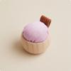 Wooden Base Sewing Pin Holder Cushion Natural Finish Wood Base Pincushion Wooden Pincushion Small Round Needle Holder Safe