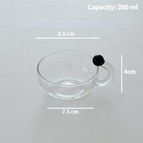 Glass Teacup Teapot Set Transparent Flower Tea Filter Pot Round Coffee Pot Lovely Glass Decoration Cup Afternoon Tea