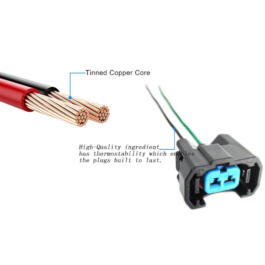 Set 6PC for Honda Fuel Injectors Connector Plug Harness Pigtail Wire for 1998-2002 for Honda Accord 3.0L V6