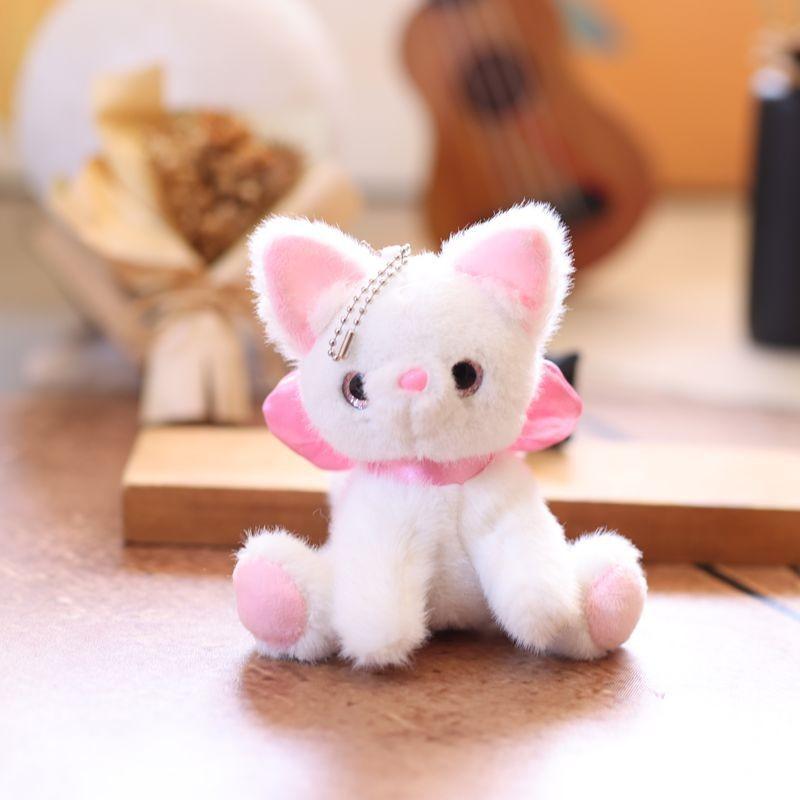 

Bowknot Cat Plush Doll Pendant With Soft Material For Kids Room Decor Gifts And White