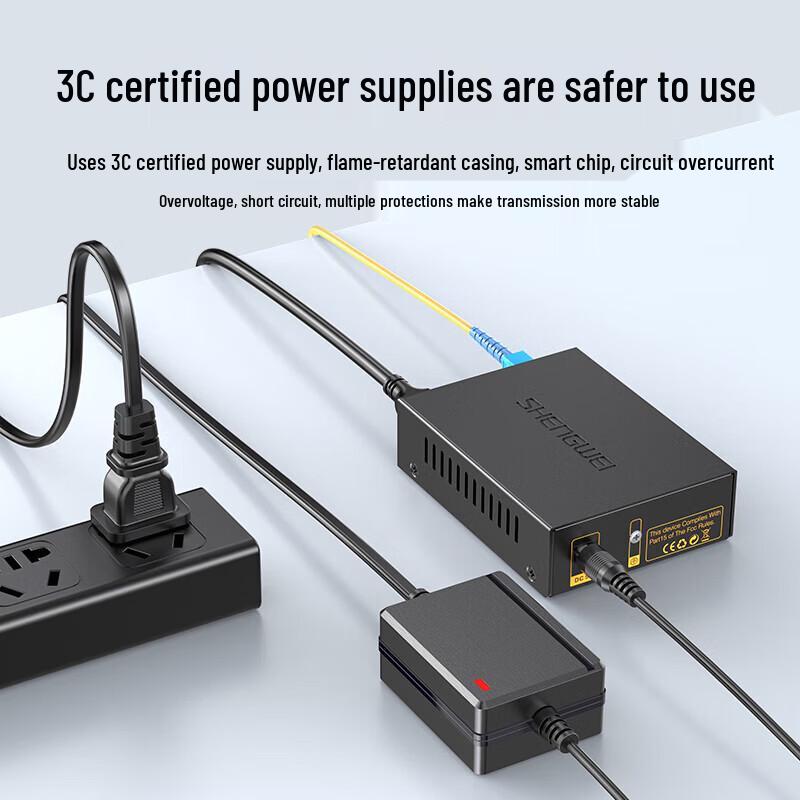 Shengwei 100Mbps Single-Mode Fiber Optic Transceiver Kit