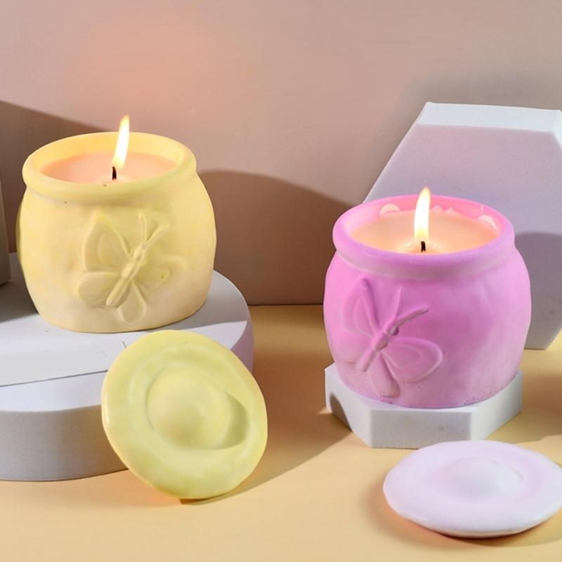 Multi Purpose Silicone Container Mold Unique Silicone Butterfly Storage Jar Mold for DIY Enthusiasts and Art Classes