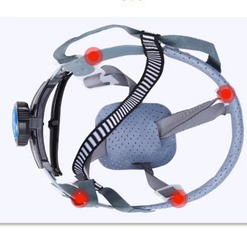 Hard Hat Liner Safety Hat Insert Replacement Shock Protection Safety Hat Accessories Adjustable Lock Strap Black&grey Head Belt