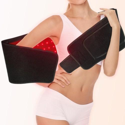 Heathredy Near-Infrared Waist Belt, Red LED Light, Portable, USB Port, 119.98*19.98cm, 10/20/30 Minute Timer, 6 Adjustable Levels, 3 Modes, 660nm+850n