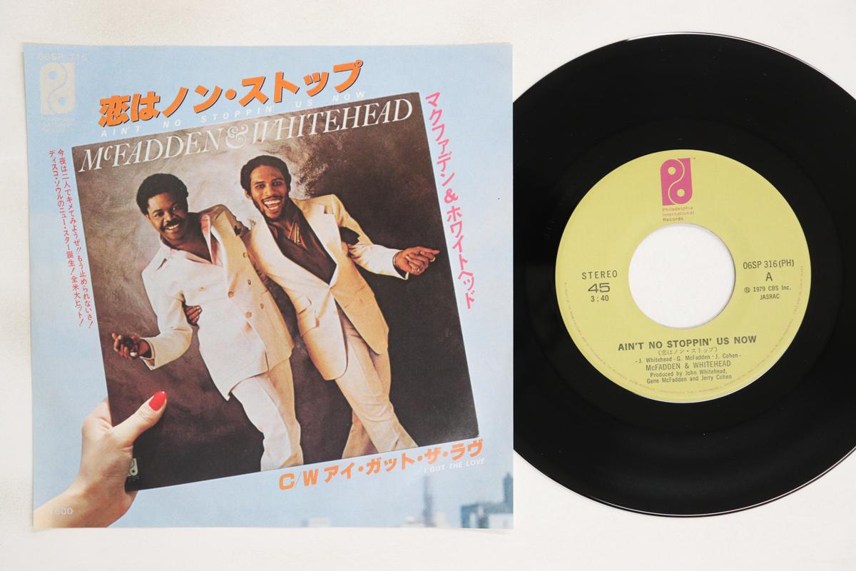 

7inch Record MCFADDEN WHITEHEAD Aint No Stoppin Us Now I Got Th 06SP316 PHILADELPHIA IN 197 Japan SoulFunk Used