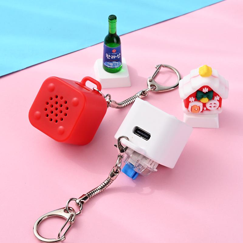 Cross-Border Charging Christmas Keyboard & Sound Emitting Keychain
