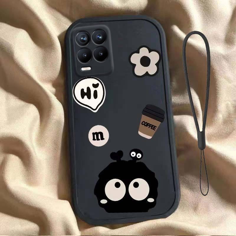 

Creative Realme8 Mobile Phone Case Soft Realme8pro Silicone Creative Couple Internet Celebrity All-inclusive Straight Edge Anti-drop Realme8