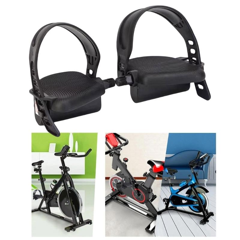 2 Pezzi Pedali Sostitutivi per Cyclette da Interno Sinistro e Destro Set Pedali per Biciclette Fitness da Interno Pedali per Biciclette da Esercizio