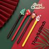 12/ 20 STÜCK Weihnachtliche Gelstifte Niedlicher Cartoon Schwarze Tinte 0,5 mm Ergonomisches Kunststoffdesign Weihnachtsmannmuster Schreibwerkzeuge für Schüler Schulanfang