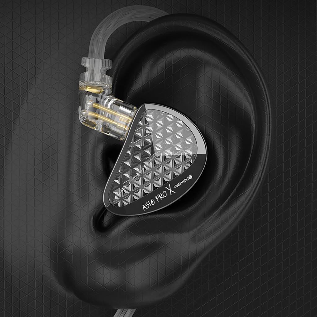 Linsoul KZ AS16 Pro X High-End Hybrid-Kopfhörer verfügen über ein neues Dreiwege-Frequenzweichen-Schema, hochpräzise 3D-gedruckte Harzhalterungen, vergoldet