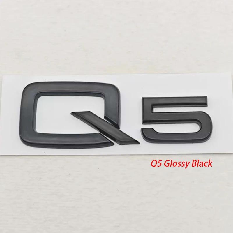 3D ABS Araba Harfleri Logo A5 Q5 Arka Bagaj Rozeti Çıkartma Amblem Çıkartmaları Audi Q5 A5 İçin Oto Kuyruk Aksesuarları