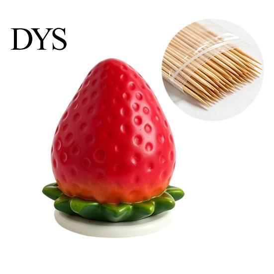 Kitchen Toothpick Organizer Simulated Strawberry Holder Home Office Tooth Picks Case Box Dispenser Storage Container Housewarming Gift Desktop