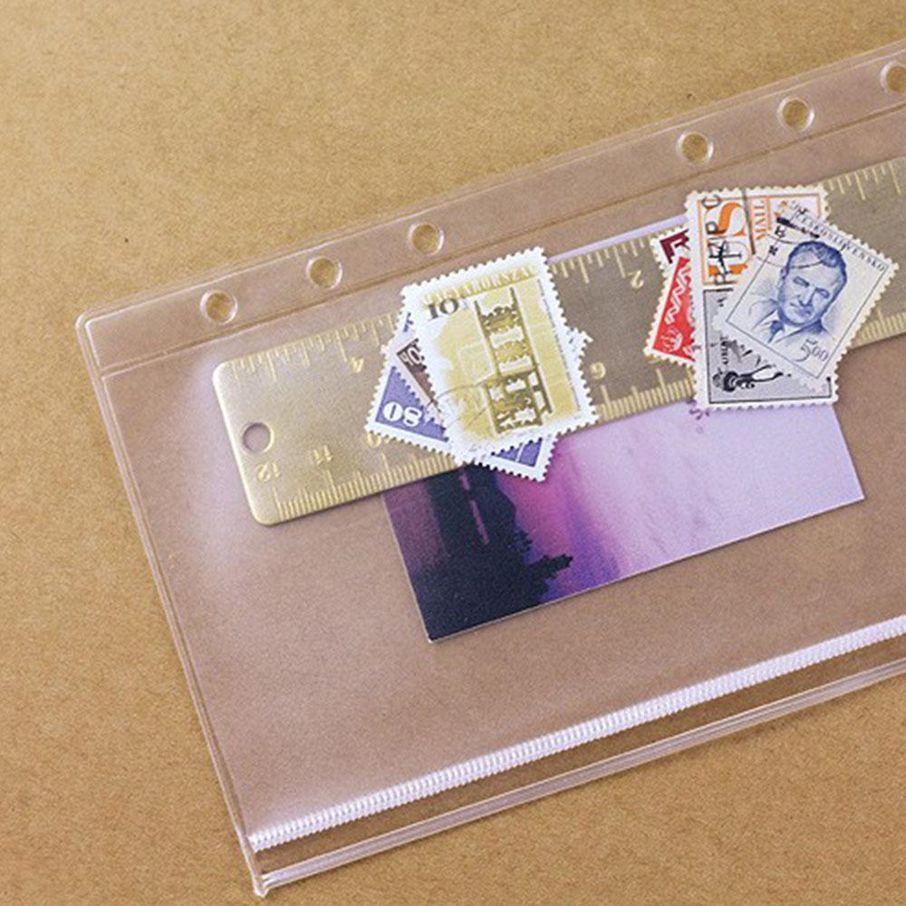 Loose Leaf PVC Zipper Transparent Folder Pouch Document Folder Binder Document File Organizer