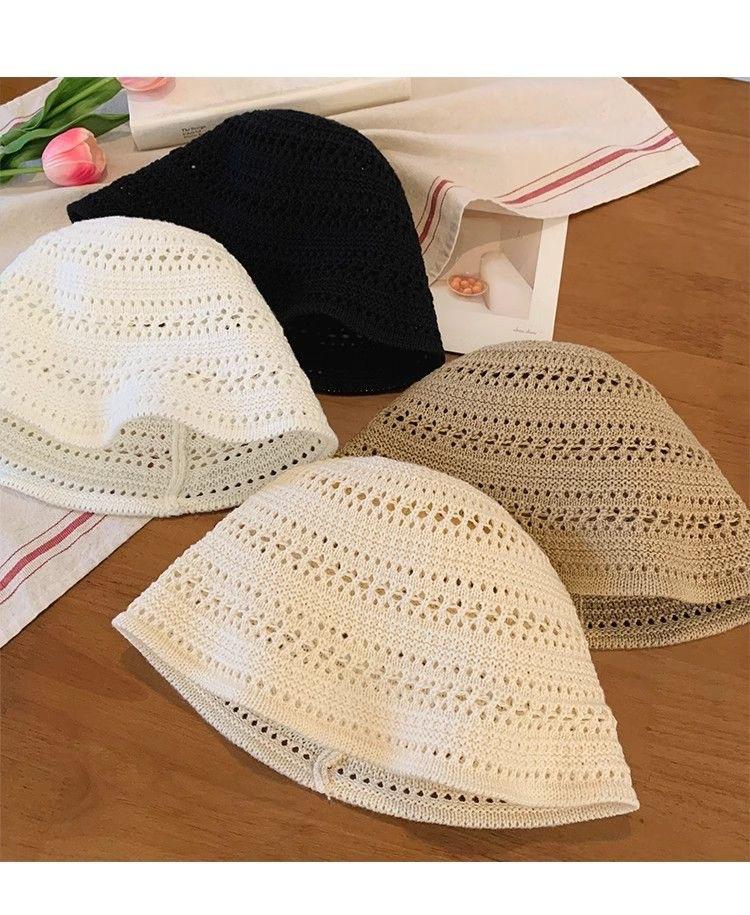 New French Flat-top Straw Hat Women's Big Head Circumference Seaside Beach Top Hat Woven Sun Hat Summer