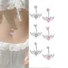Crystals Star Dangled Belly Button Rings Stainless Steel Dainsty Zircon Navel Ring Belly Piercing Body Jewelries