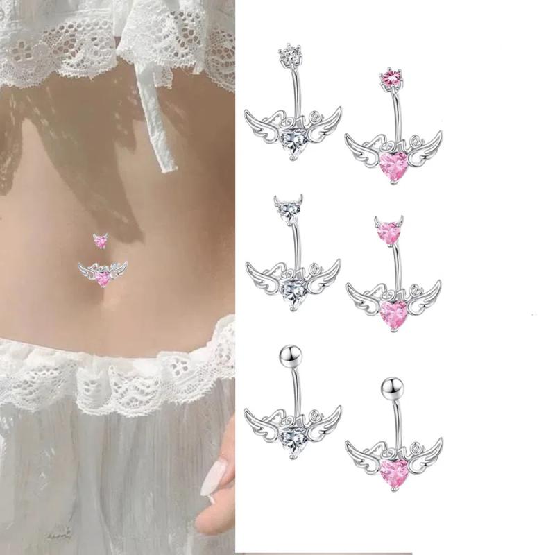 Crystals Star Dangled Belly Button Rings Stainless Steel Dainsty Zircon Navel Ring Belly Piercing Body Jewelries