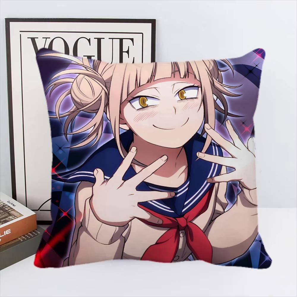 Anime My Hero Academia Himiko Toga Pillow Case Square Pillow Bedroom Sofa Leisure Comfort Cushion Home Decoration