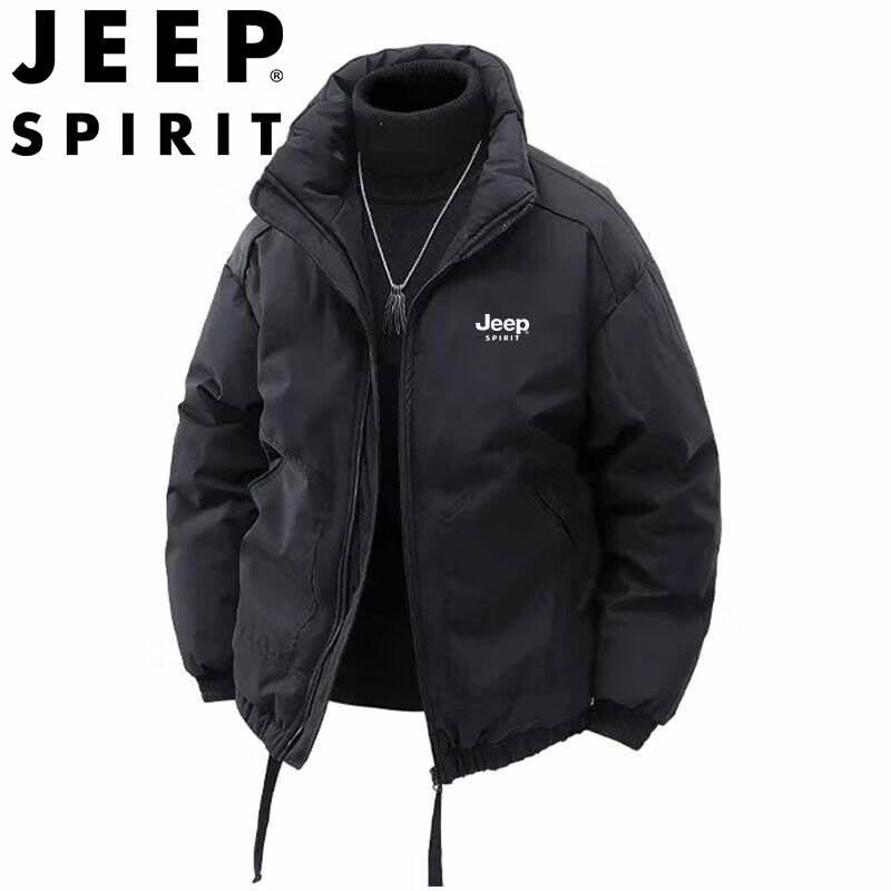JEEP SPIRIT Men's Fall/Winter Casual Stand-Collar Padded Jacket