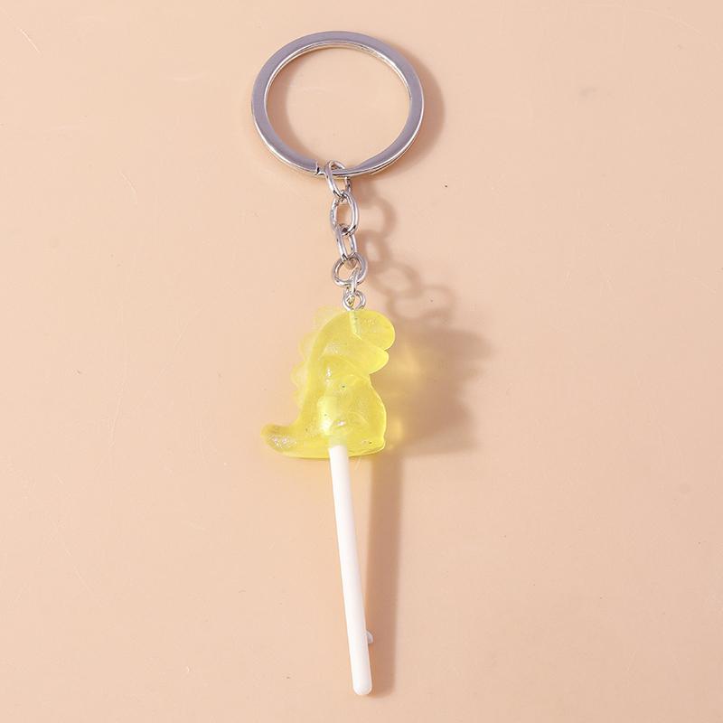 Lovely Resin Candy Lollipop Keychain Mini 3D Simulation Food Key Rings for Men Women Handbag Pendants DIY Kids Jewelry Gifts