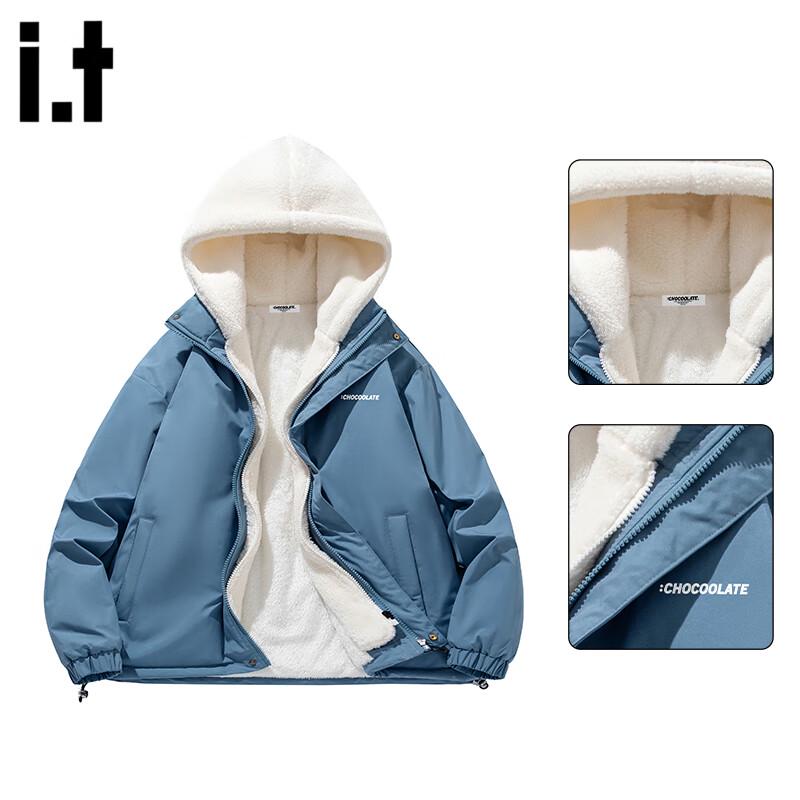 :CHOCOOLATEit Men s Faux Layer Hooded Padded Jacket 2XL