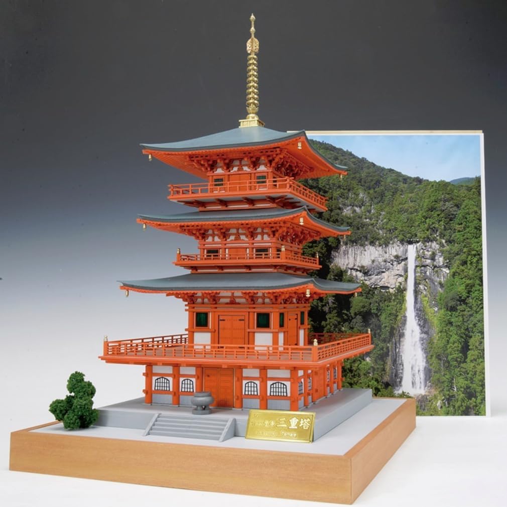 Woody Joe 1/75 Seiganto-ji Temple Three-Story Pagoda Wooden Model Assembly Kit (Building)